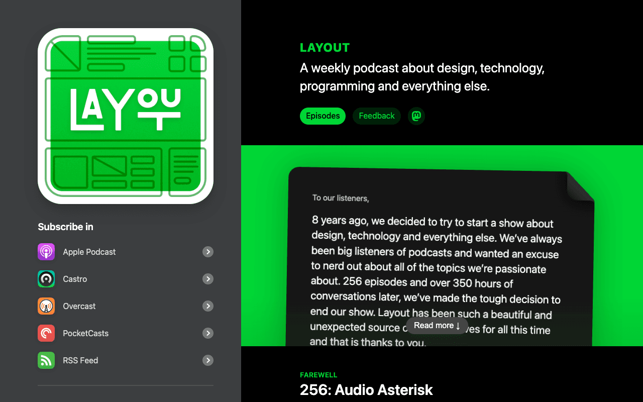 Layout.fm екранна снимка
