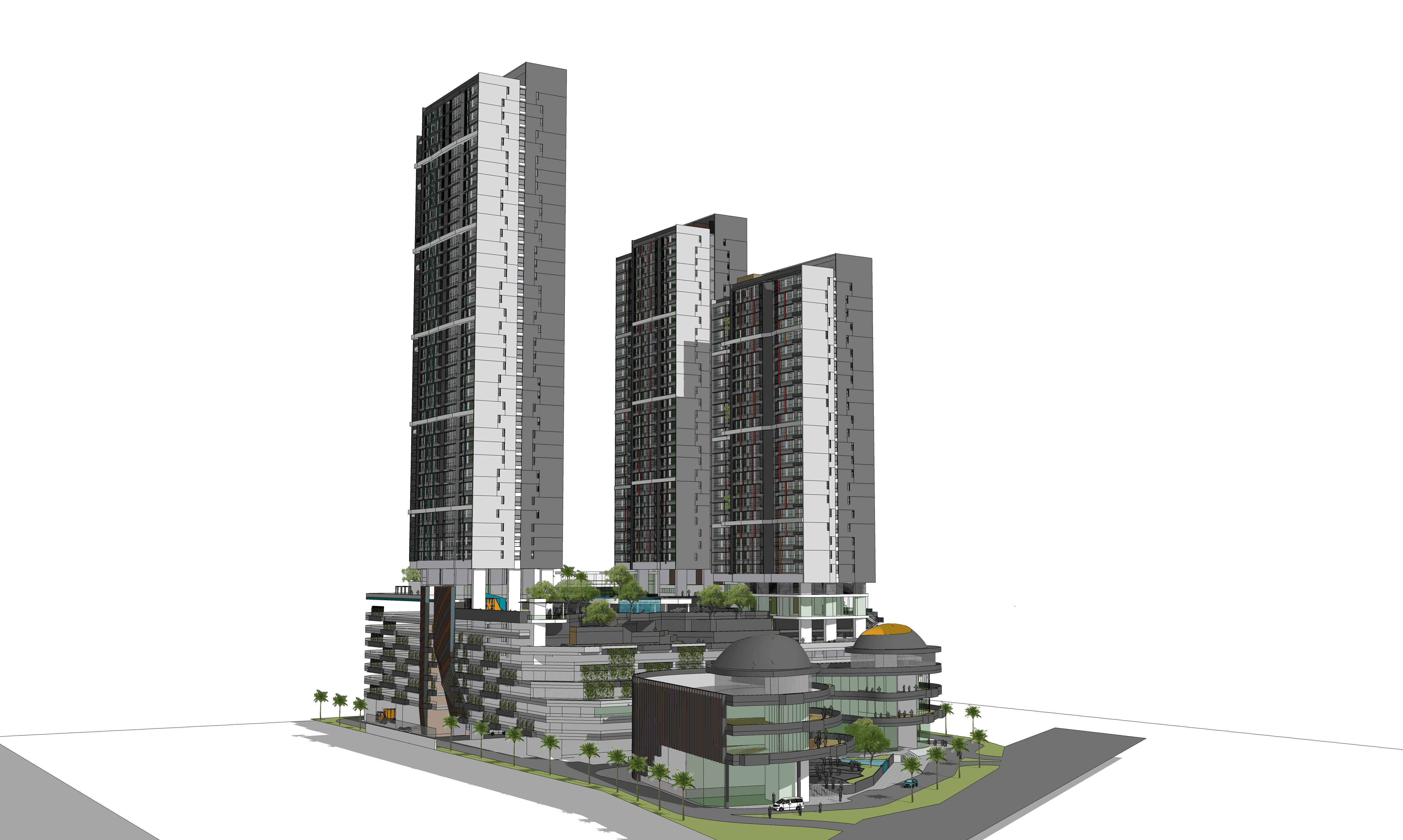Exterior view of Trio by Setia project by Asima Architects
