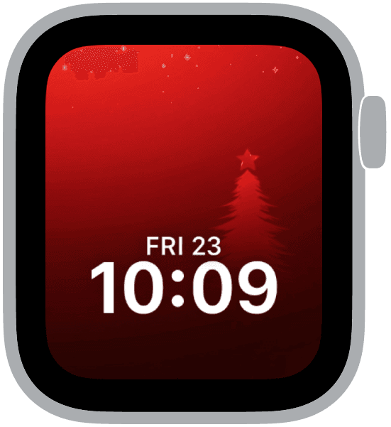 an apple watch face from the christmas gradients collection