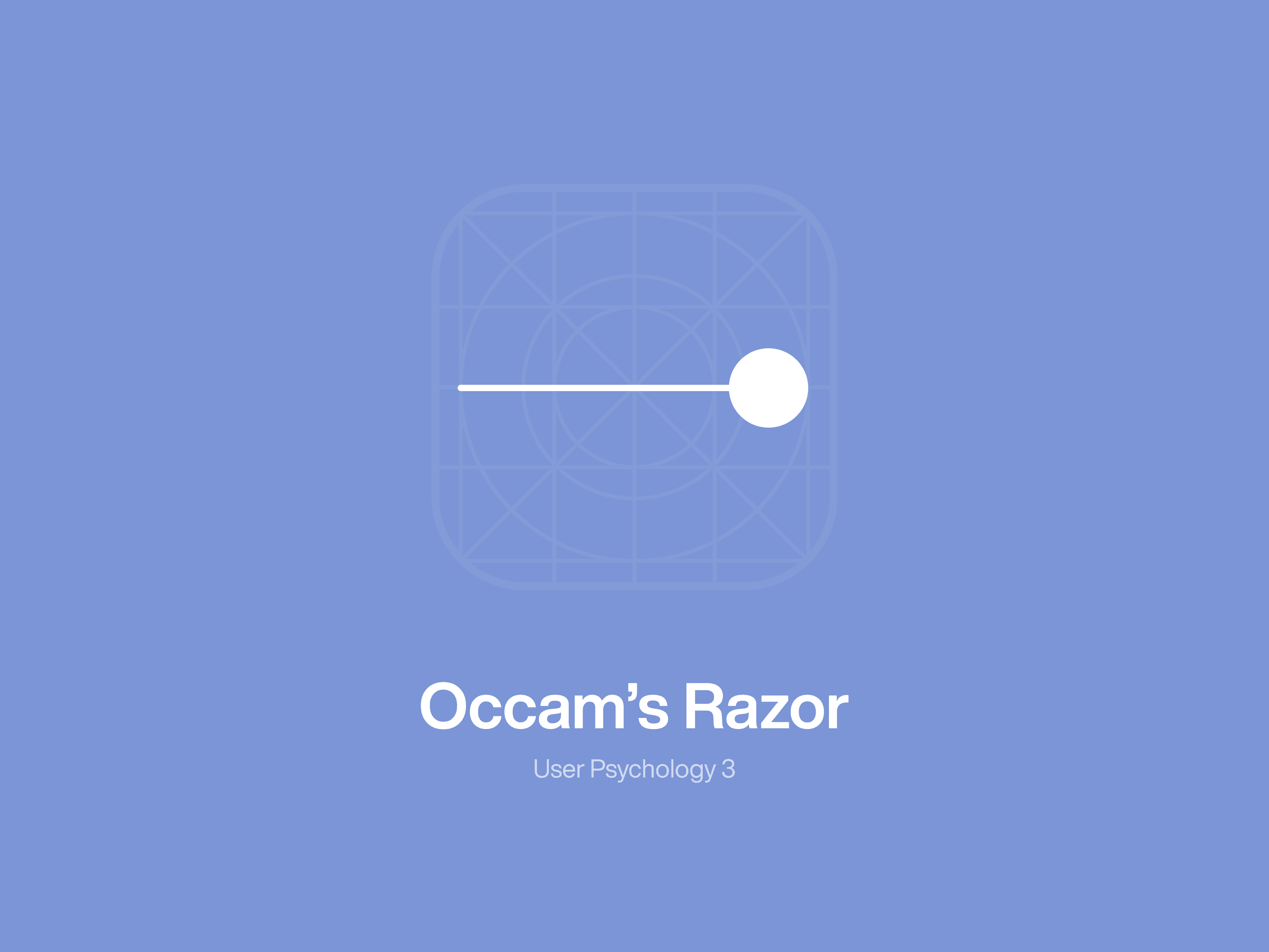 Occam’s Razor Effect from user psychology 3 icon