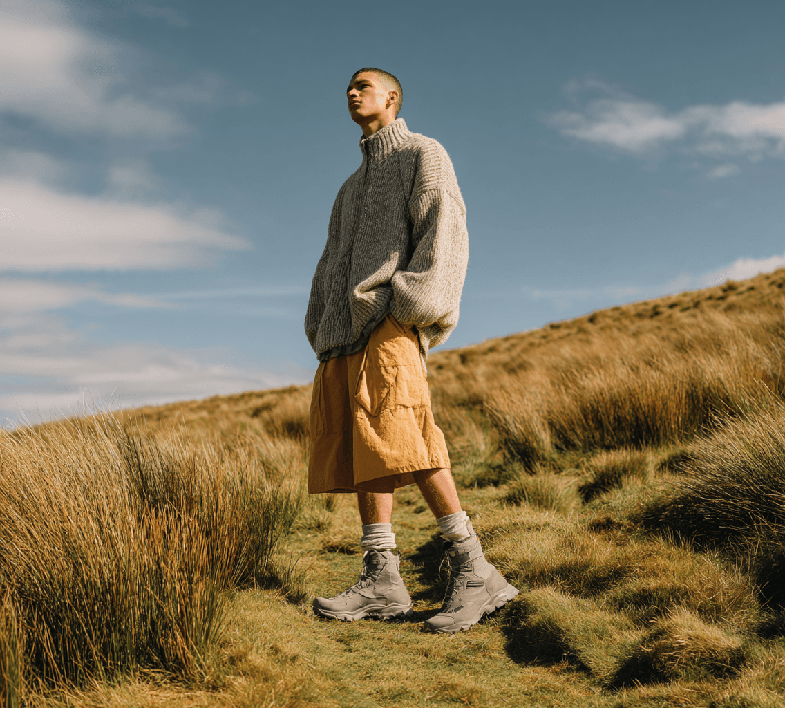 men standing looking at the sky