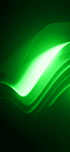 Green glowing abstract waves with a white core.