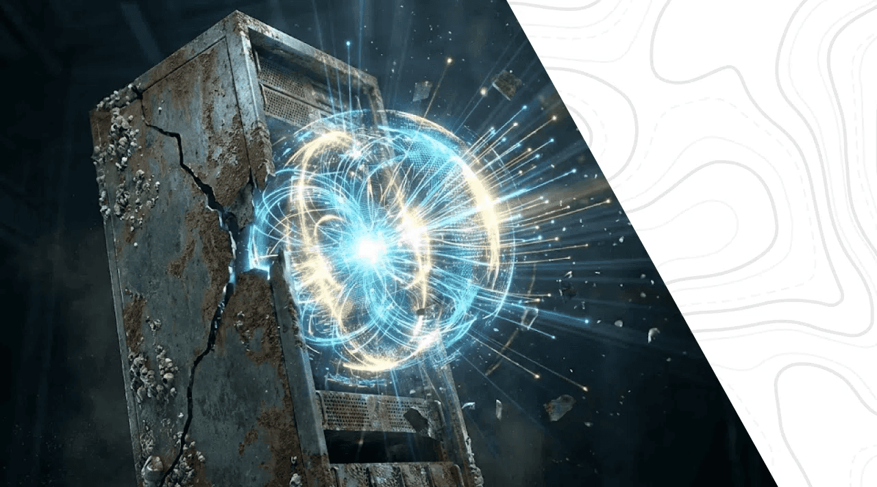 Close-up of lush, dark green leaves, some glossy and wet, against a muted background.