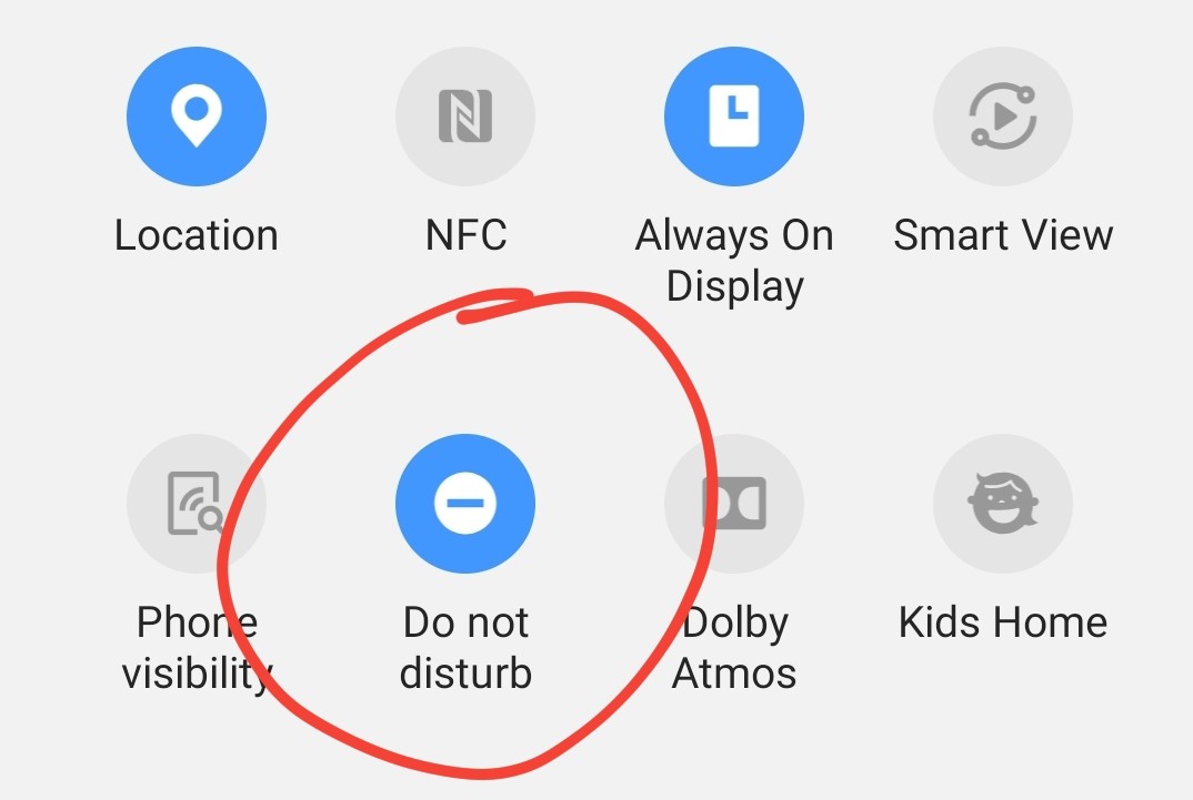 Smartphone placed on silent mode – Do not disturb.