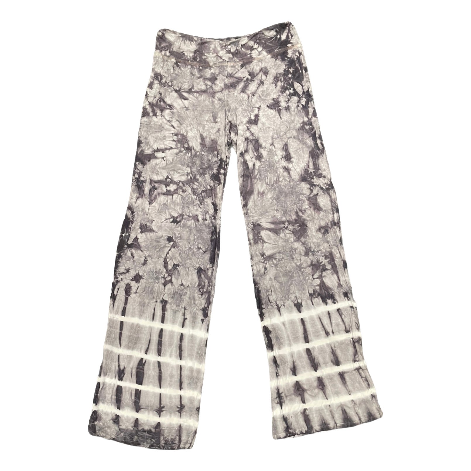 grey tie-dye pants