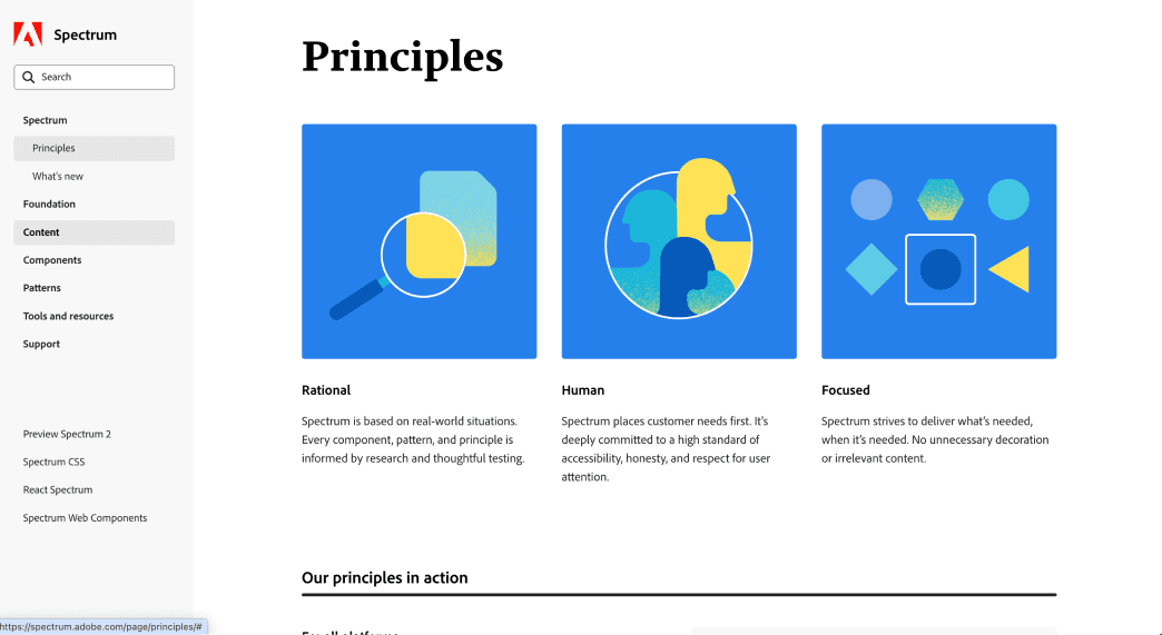 Adobe Spectrum design system