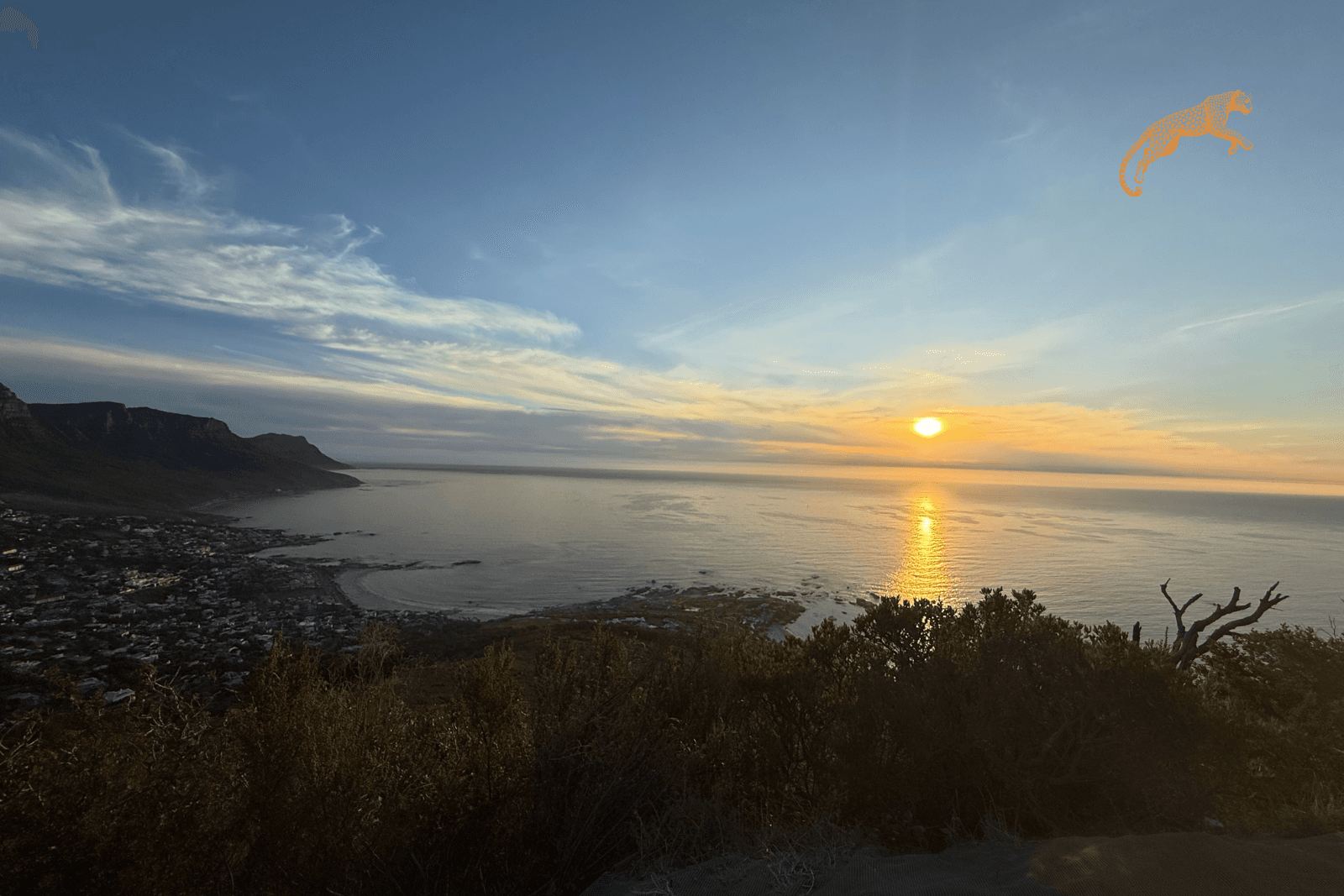 coucher de soleil sur l'océan, Cape Town