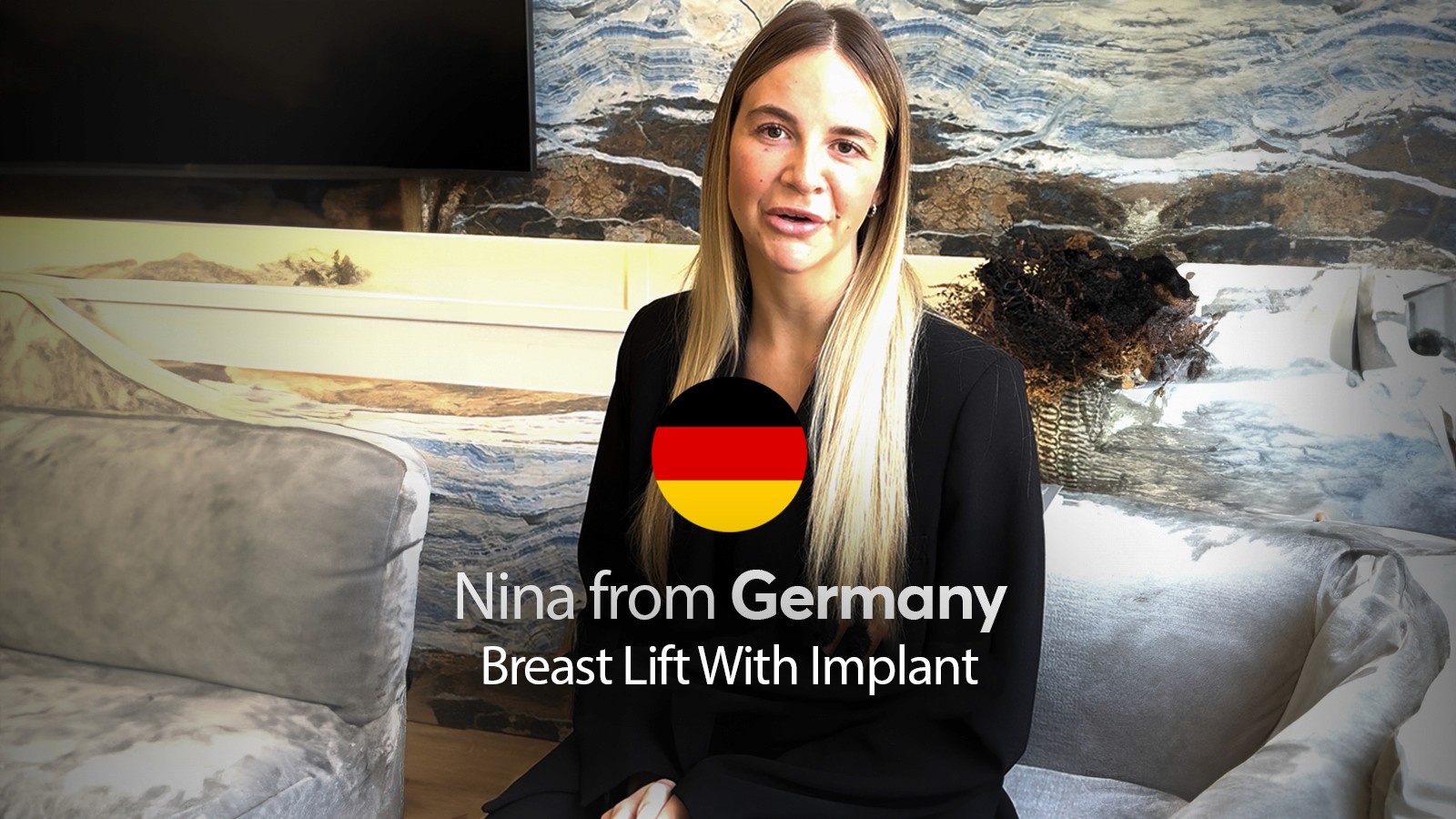 review from breast lift with implant patient from Germany