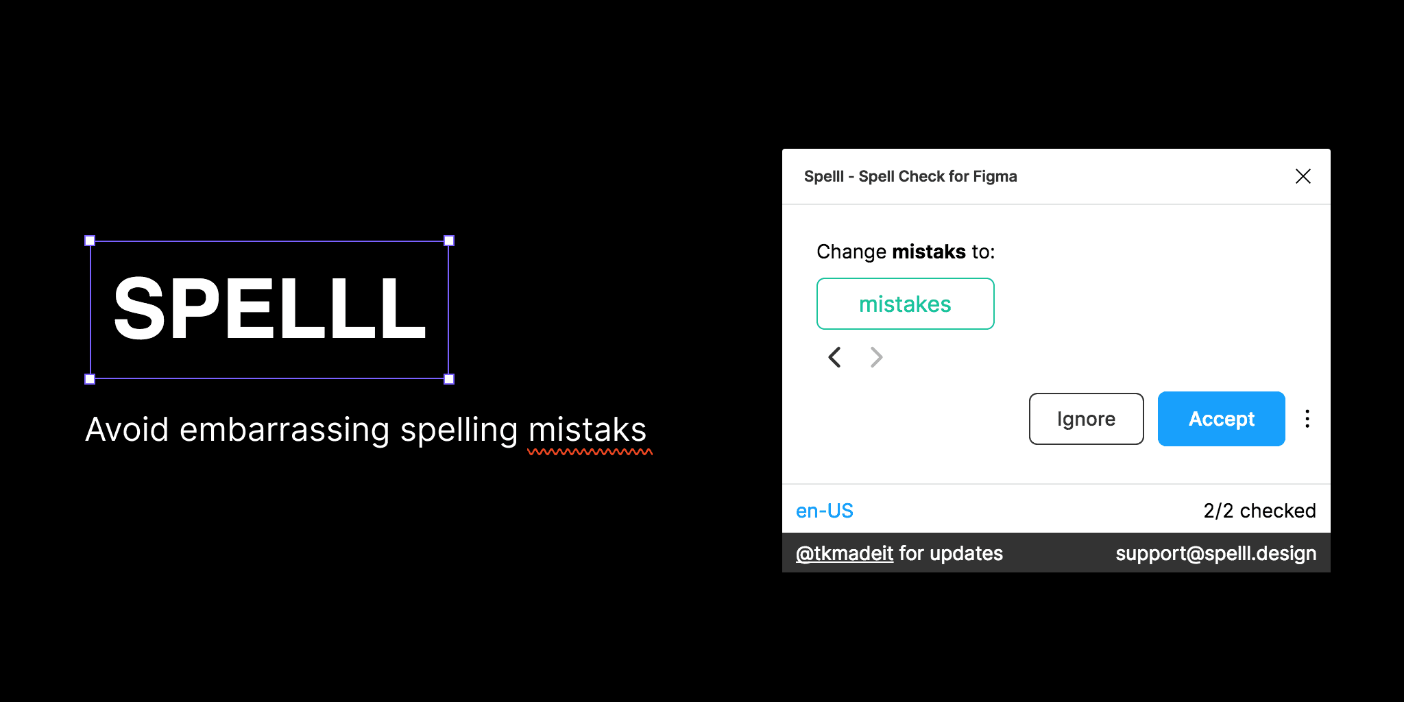 SPELLL | Utility Plugin | BestFigmaPlugins.com