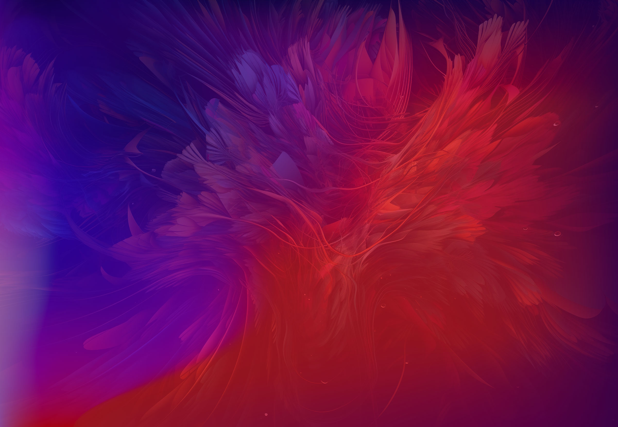 Artistic portrait with red and blue lighting creating a dramatic effect