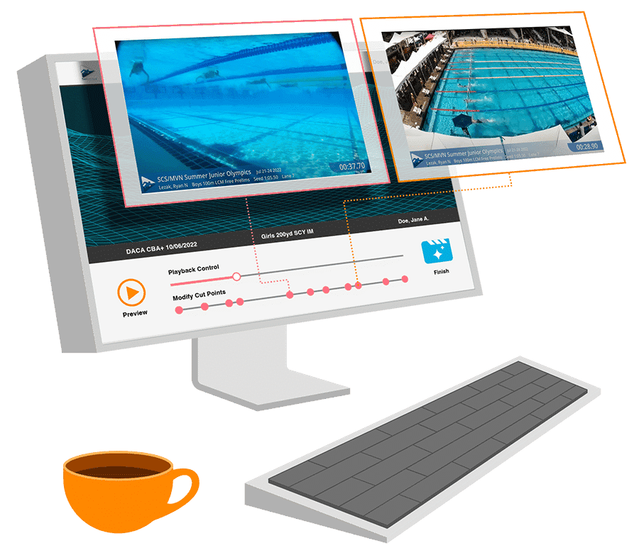 Swimmers and parents buy and edit their videos