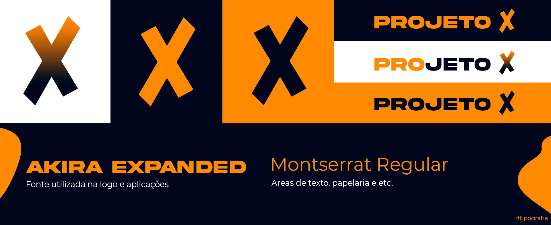 Project X typography and symbol construction