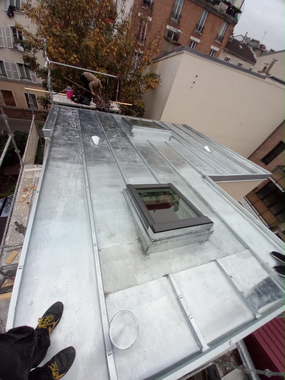 vue générale de la couverture terminée