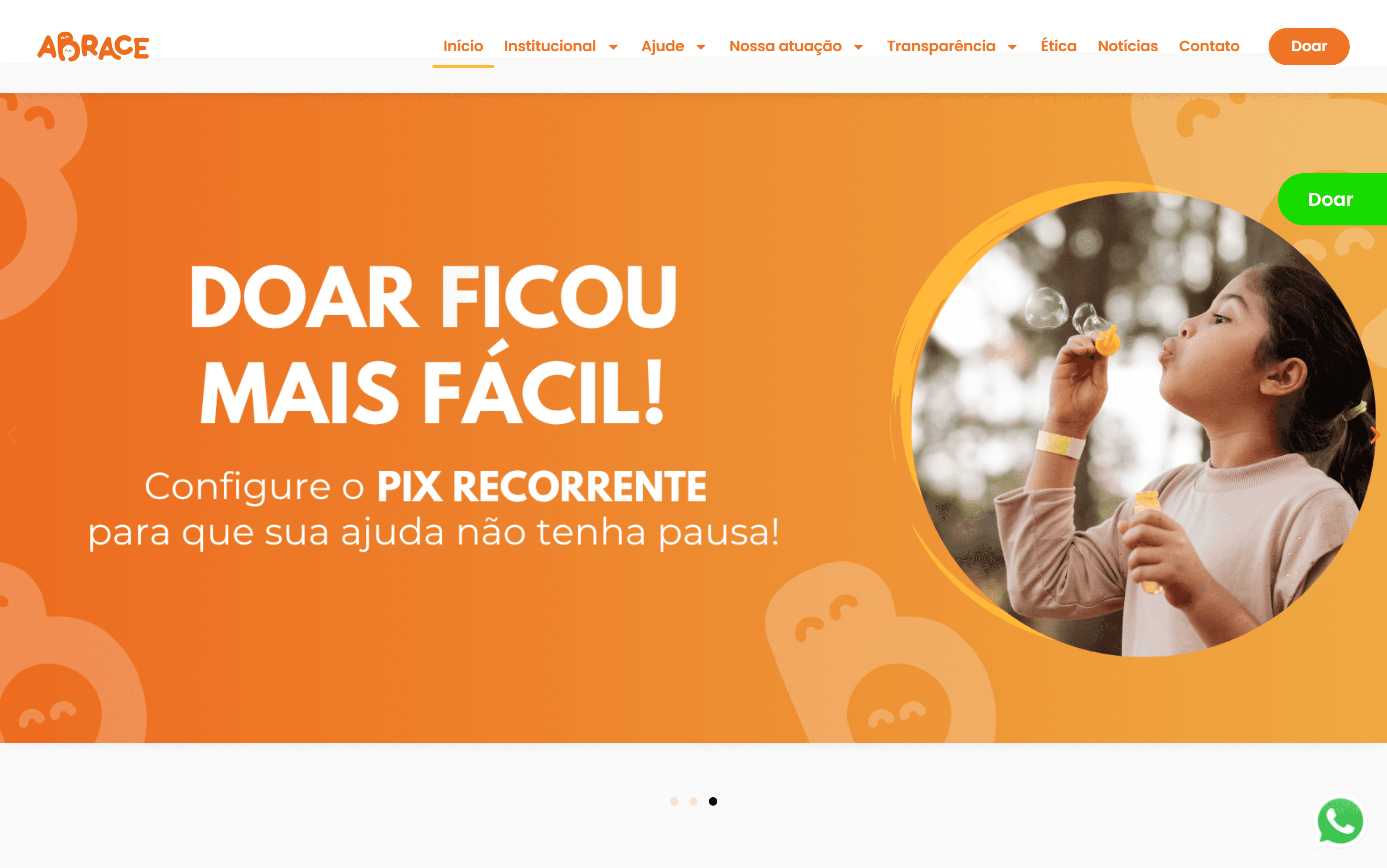 A two screens from the hair salon website