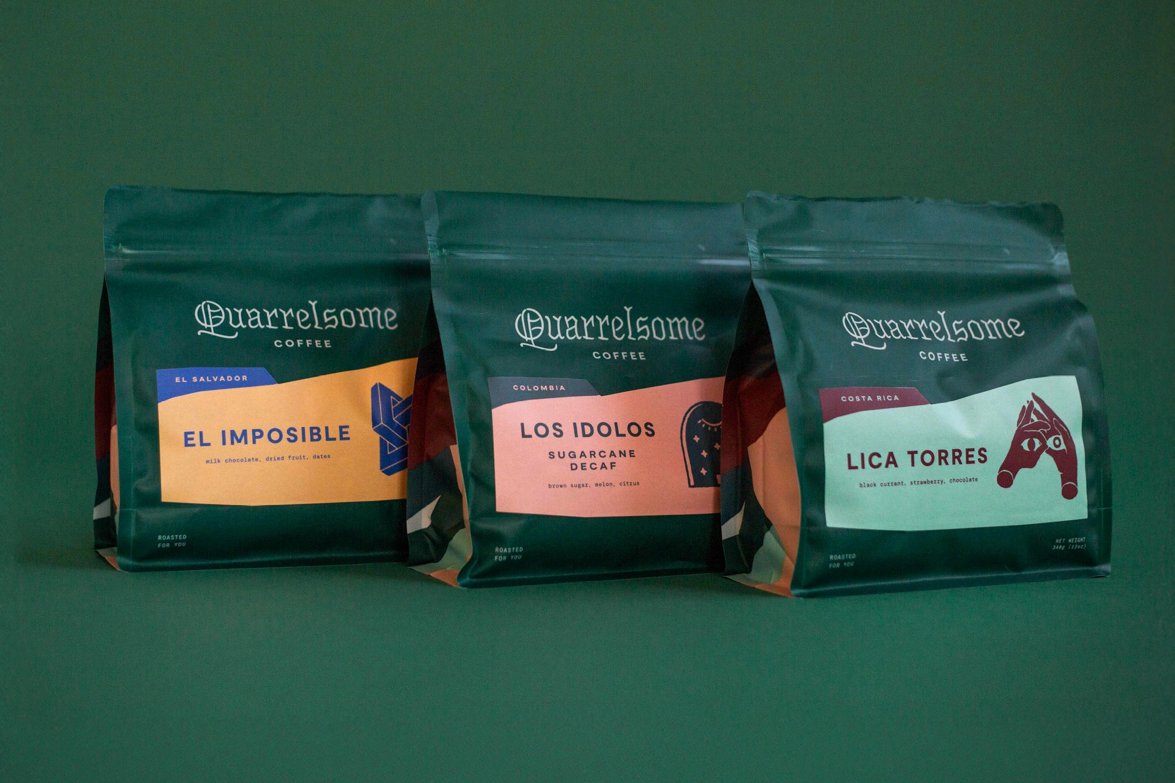 Quarrelsome Coffee Packaging Design