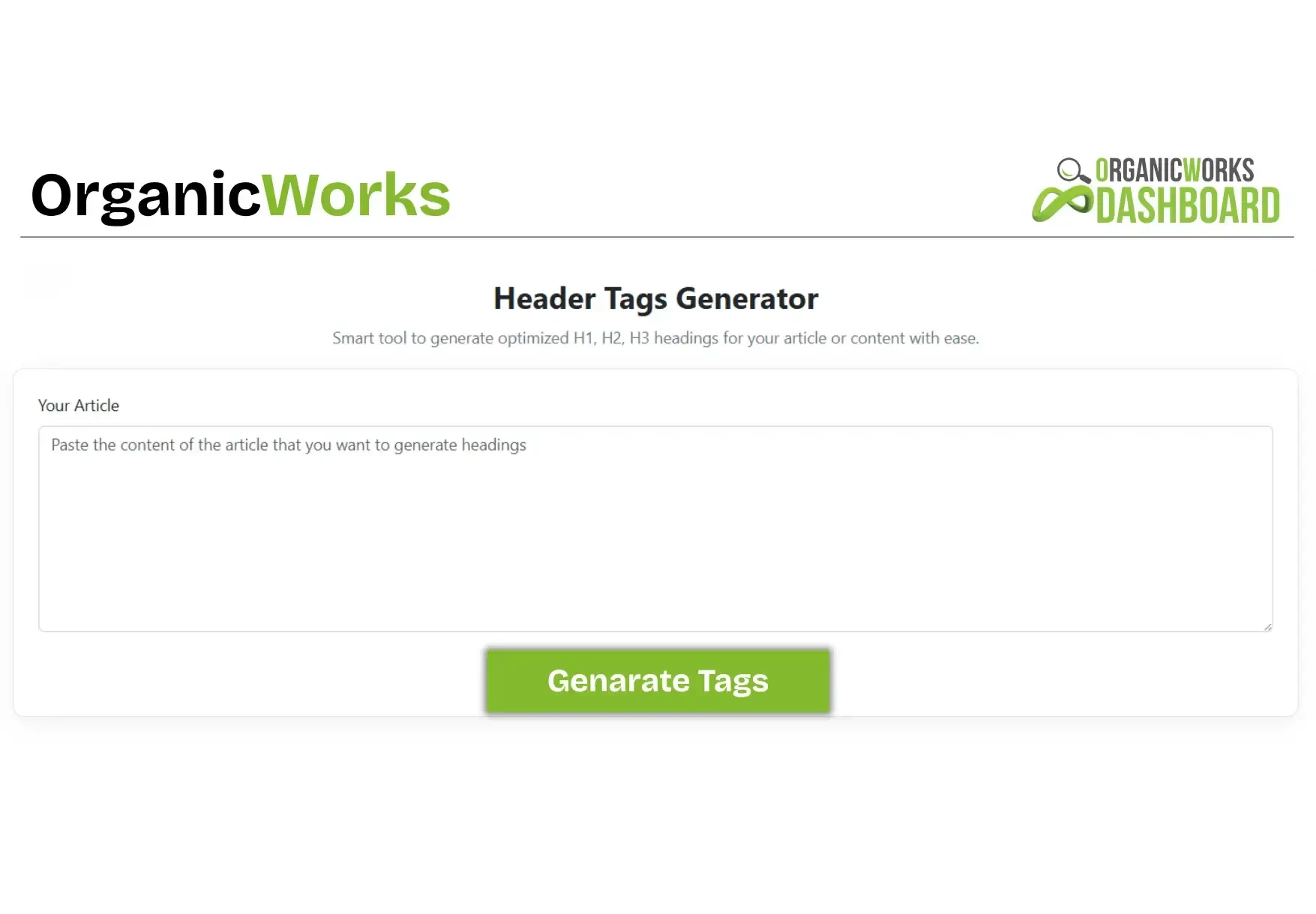 Header Tags Generator