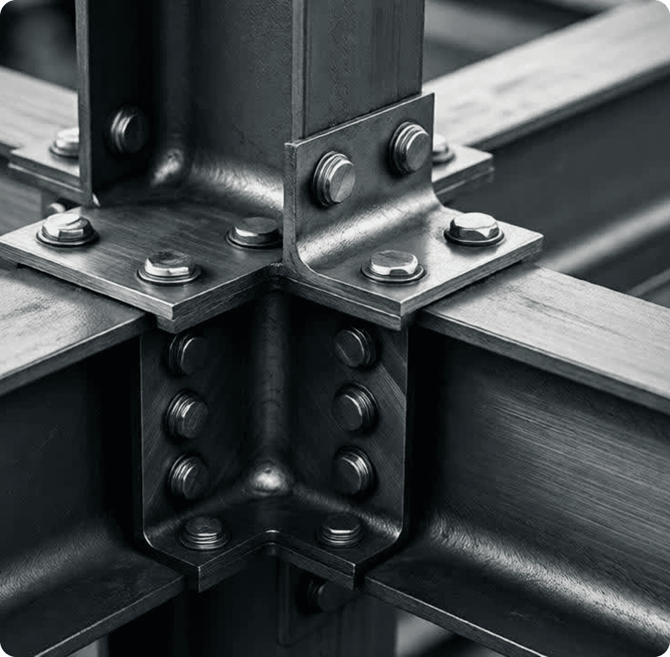 Bolted steel joint