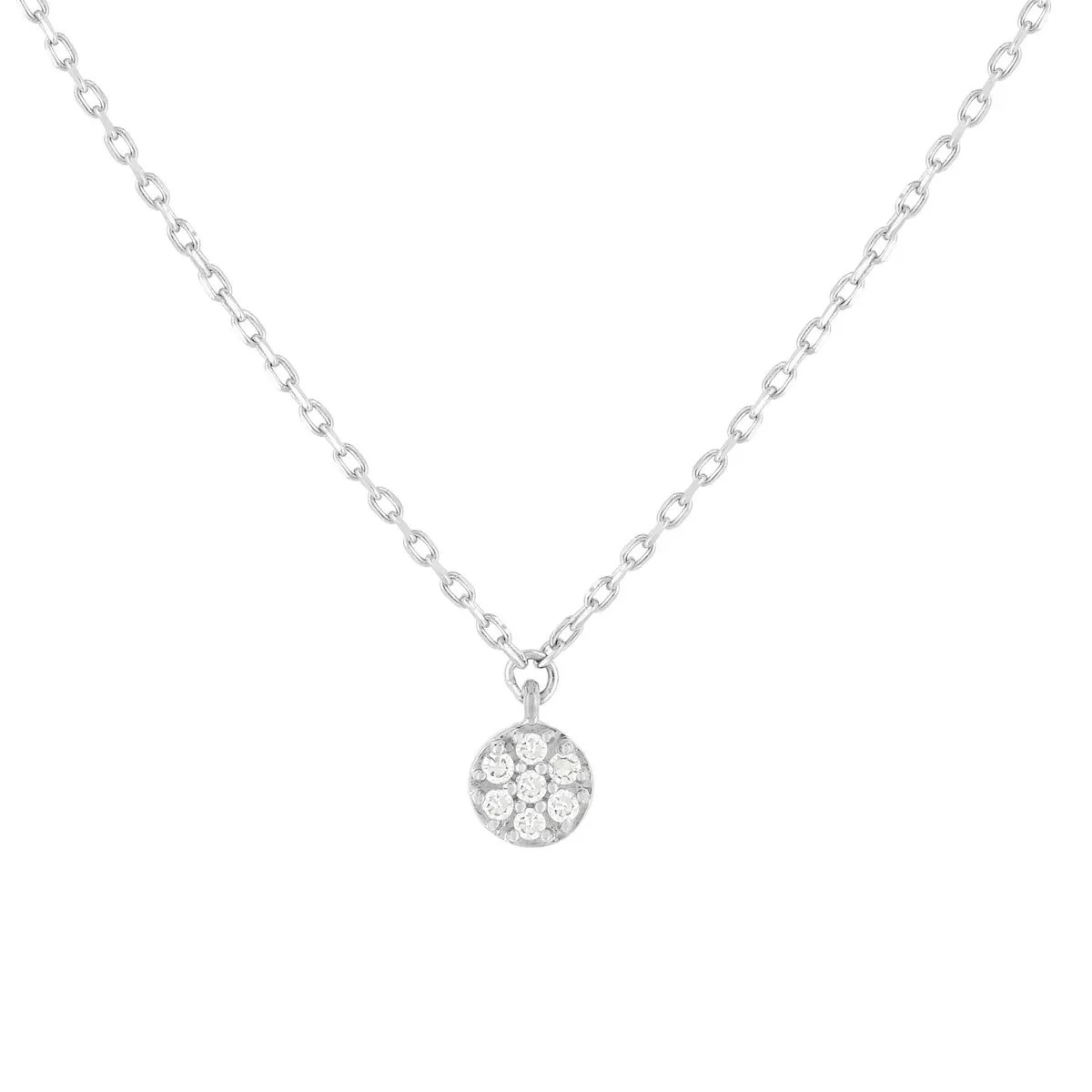 Collier en or blanc 375 serti de diamants