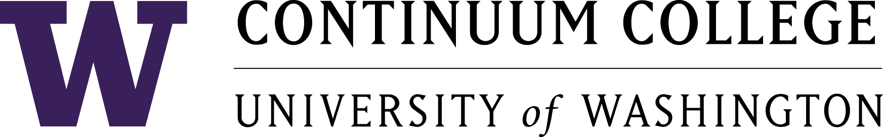 Alt text: "Logo of UCI Division of Continuing Education featuring 'UCI' in bold dark blue letters with a geometric design on the 'U' representing a book, followed by the words 'Division of Continuing Education' in a lighter shade of blue.
