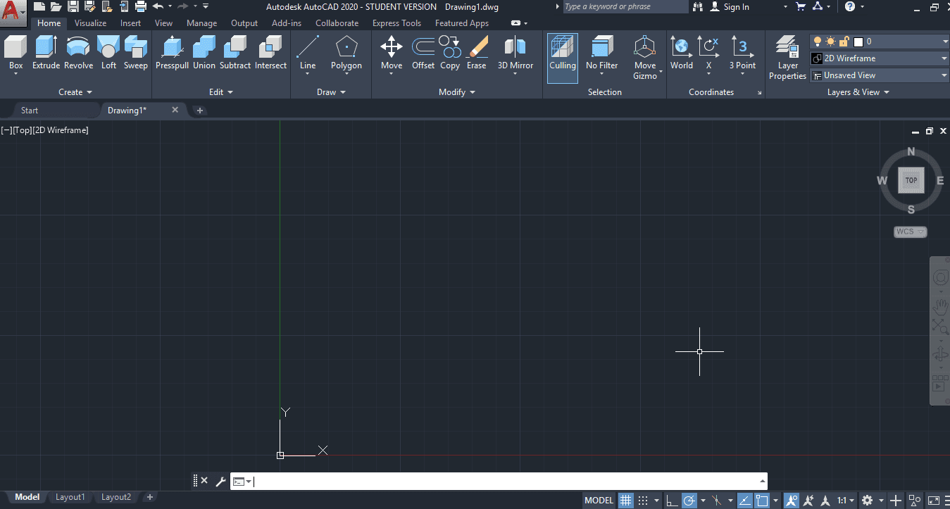 AutoCAD interface running on a cloud computer