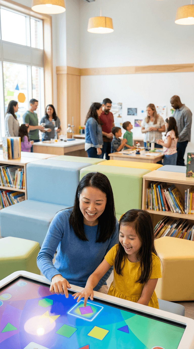 香港親子互動引流活動策劃，家長與小孩體驗多功能觸控教學，適合中小型精準獲客及社區統籌。