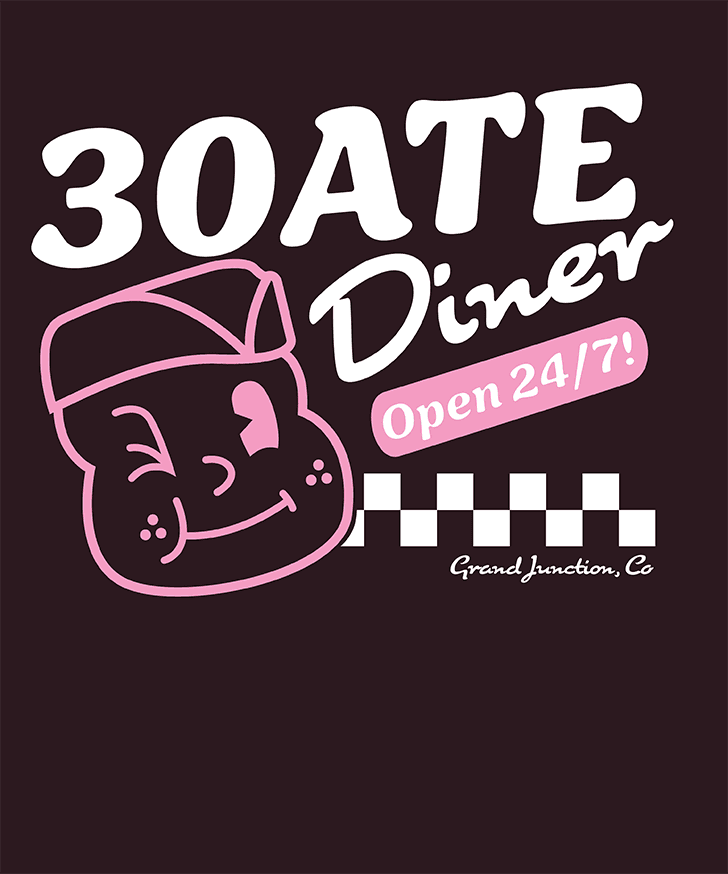 3-Oh-Ate diner T-shirt concept