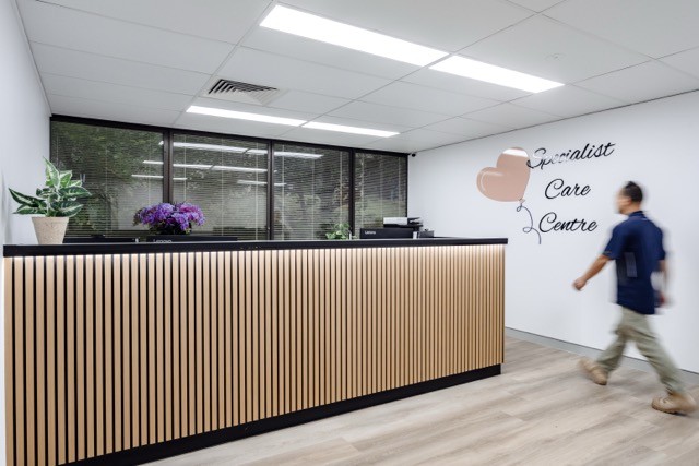The Service Area Desk for Specialist Care Centre | Medical Fit-Out in Deakin ACT by Recon Projects