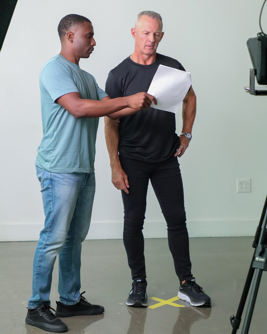 Antoine Adams directing a regional commercial for Unibet