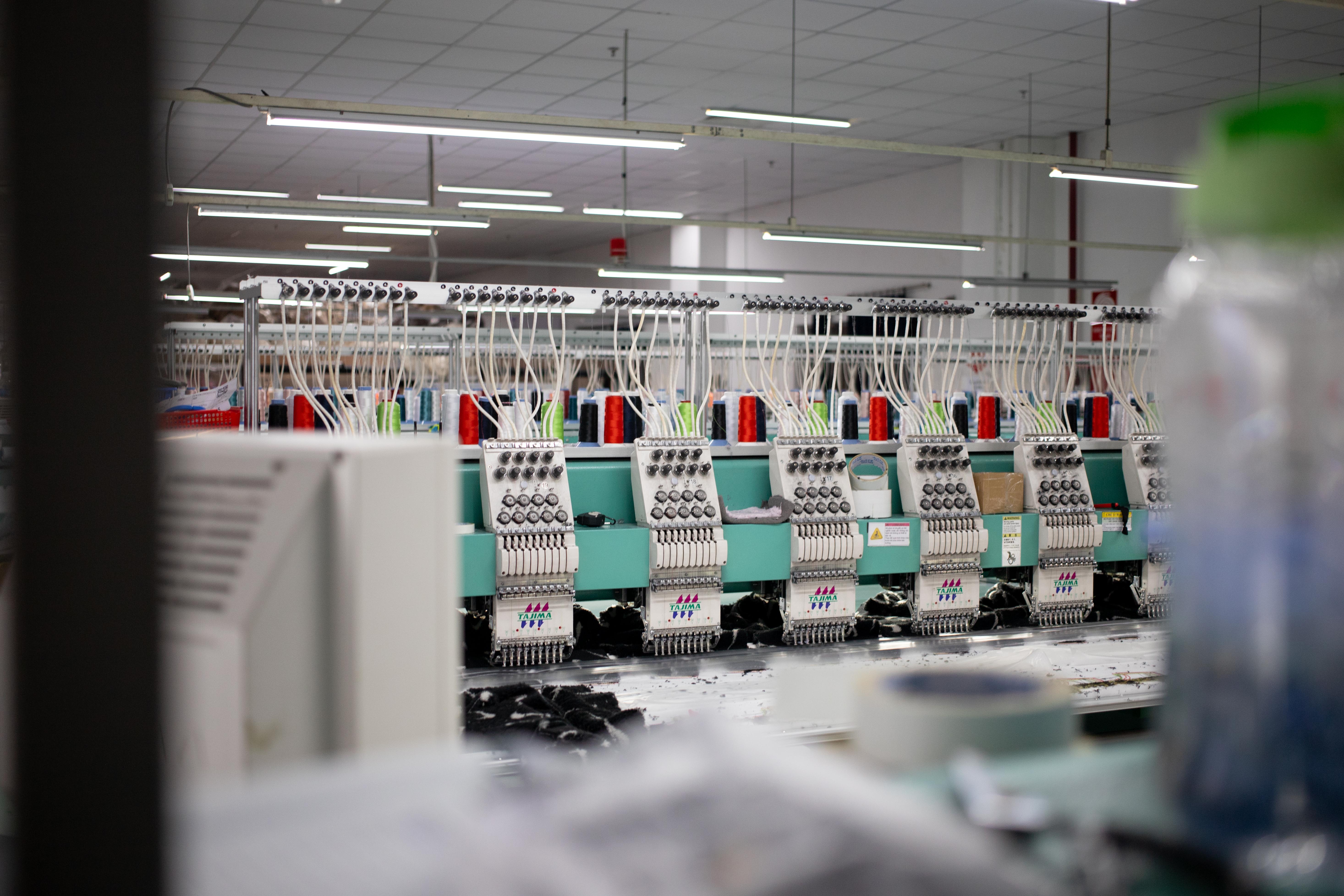 Factory producing activewear apparel