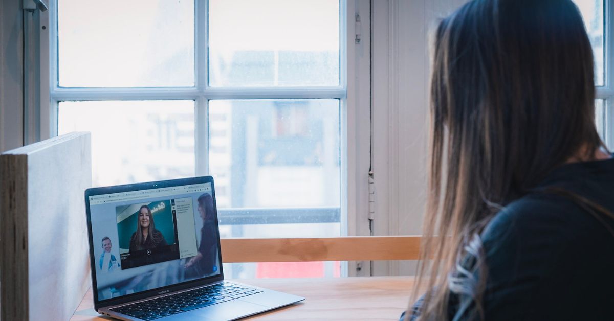 Candidate taking a pre-recorded inteview