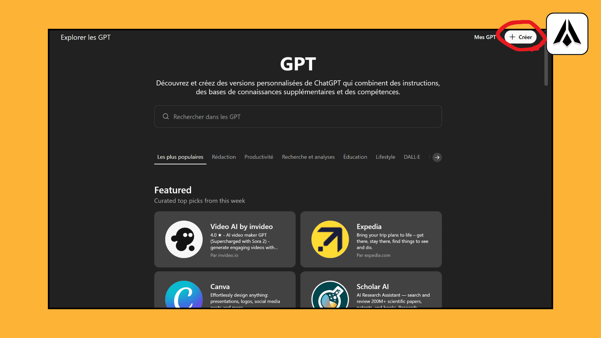 Accéder au GPT Builder - Digit Formations