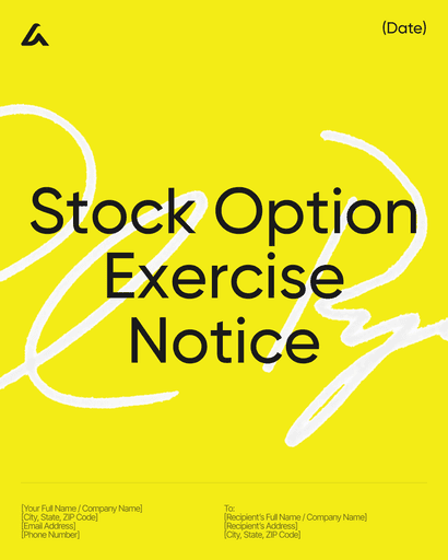 Stock Option Exercise Notice