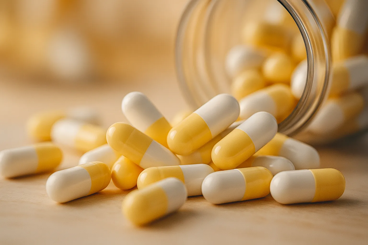 Taurine capsules illustration