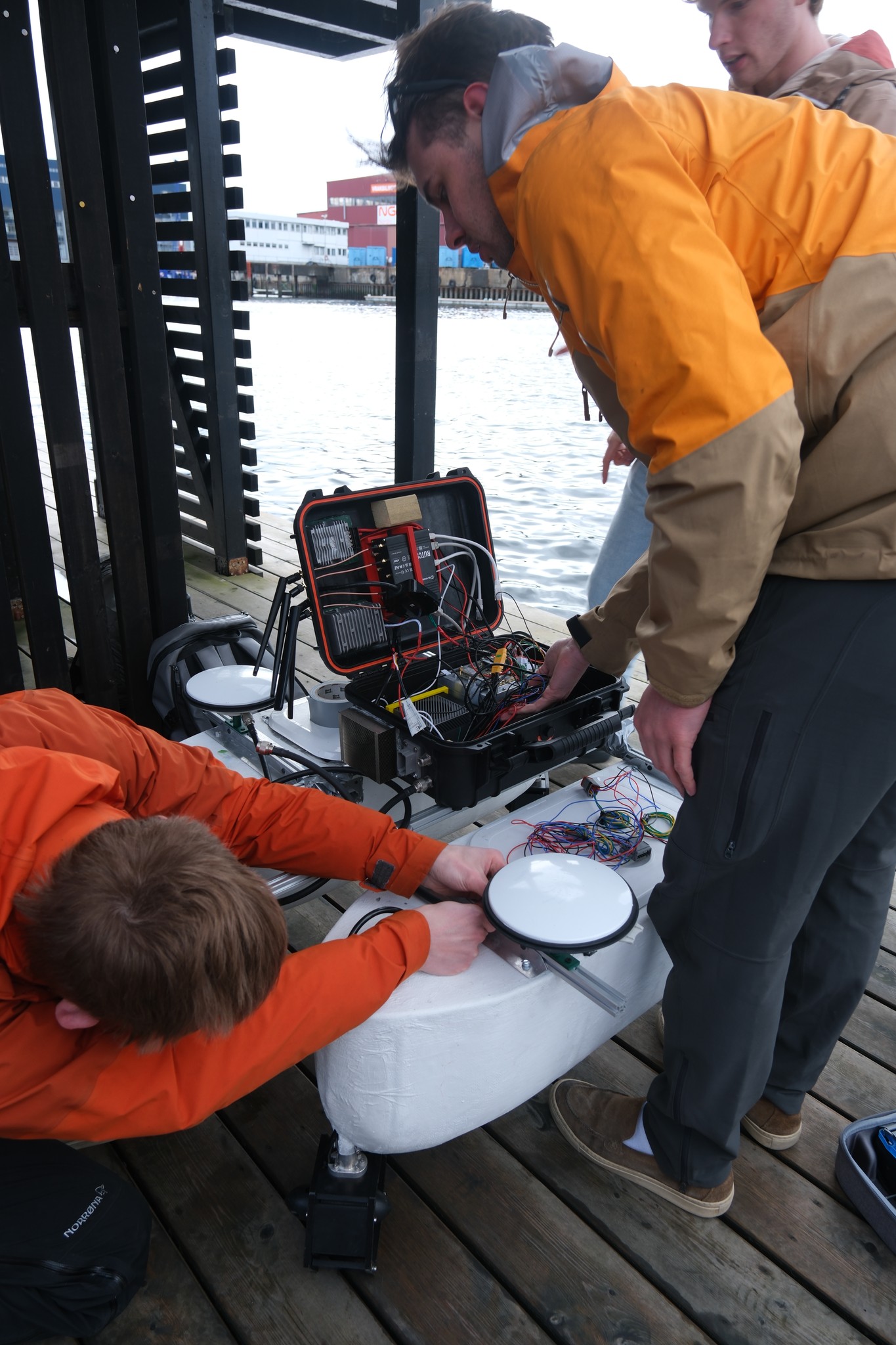 Wiring on the dock