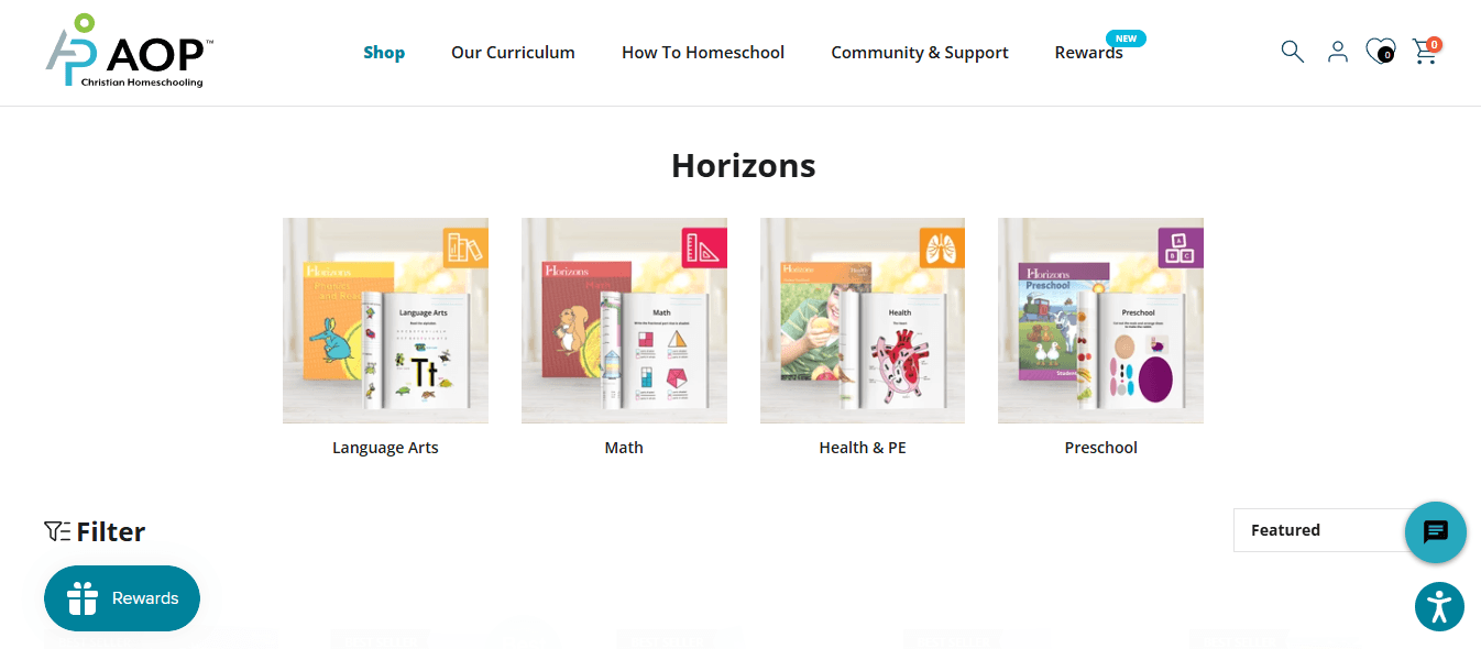 Alpha Omega Publications Horizons Preschool