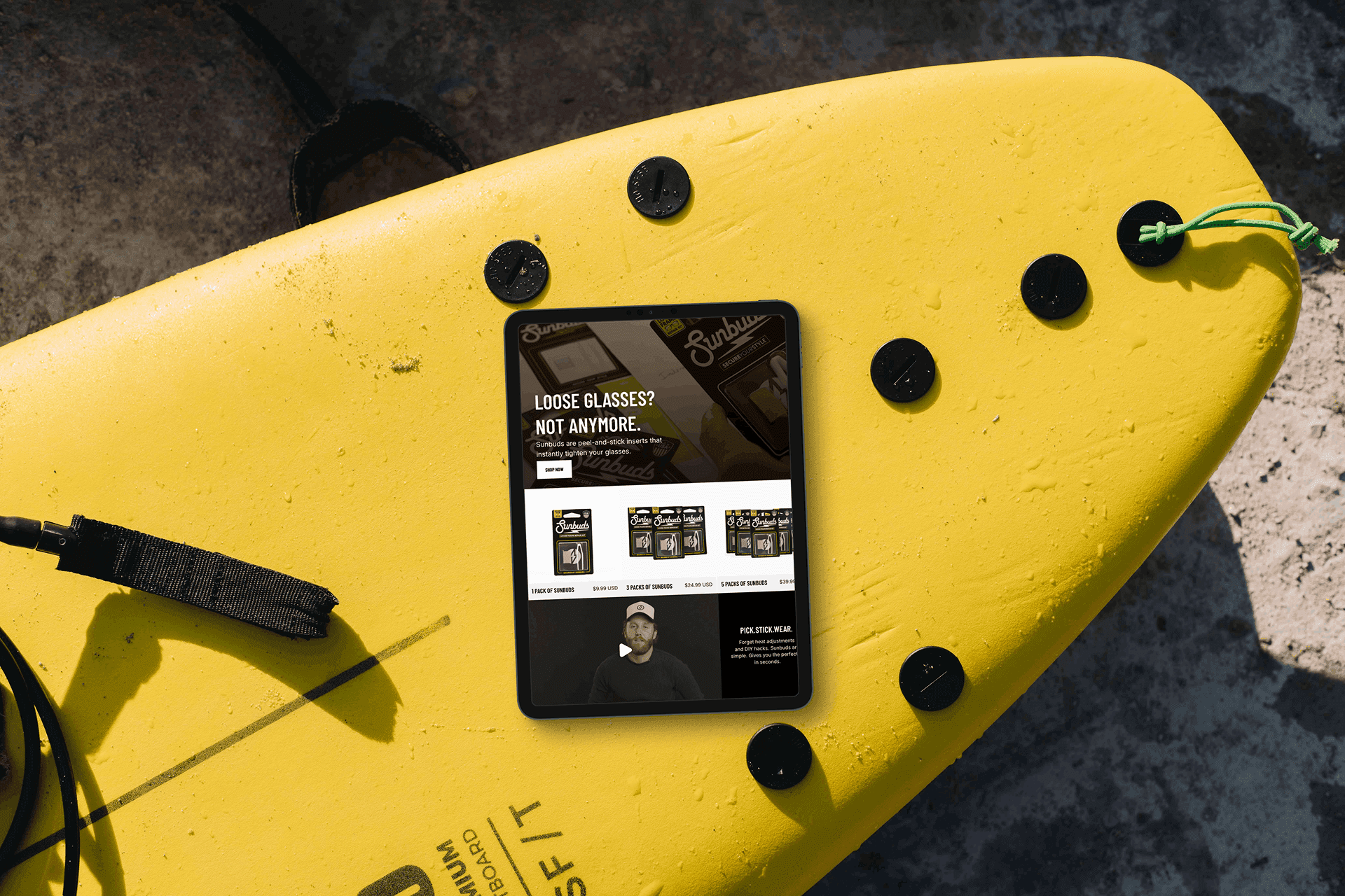 device with website mockup