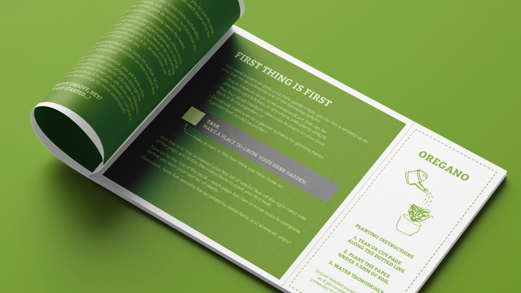 Open page from the Go-Green Grow-Green booklet.