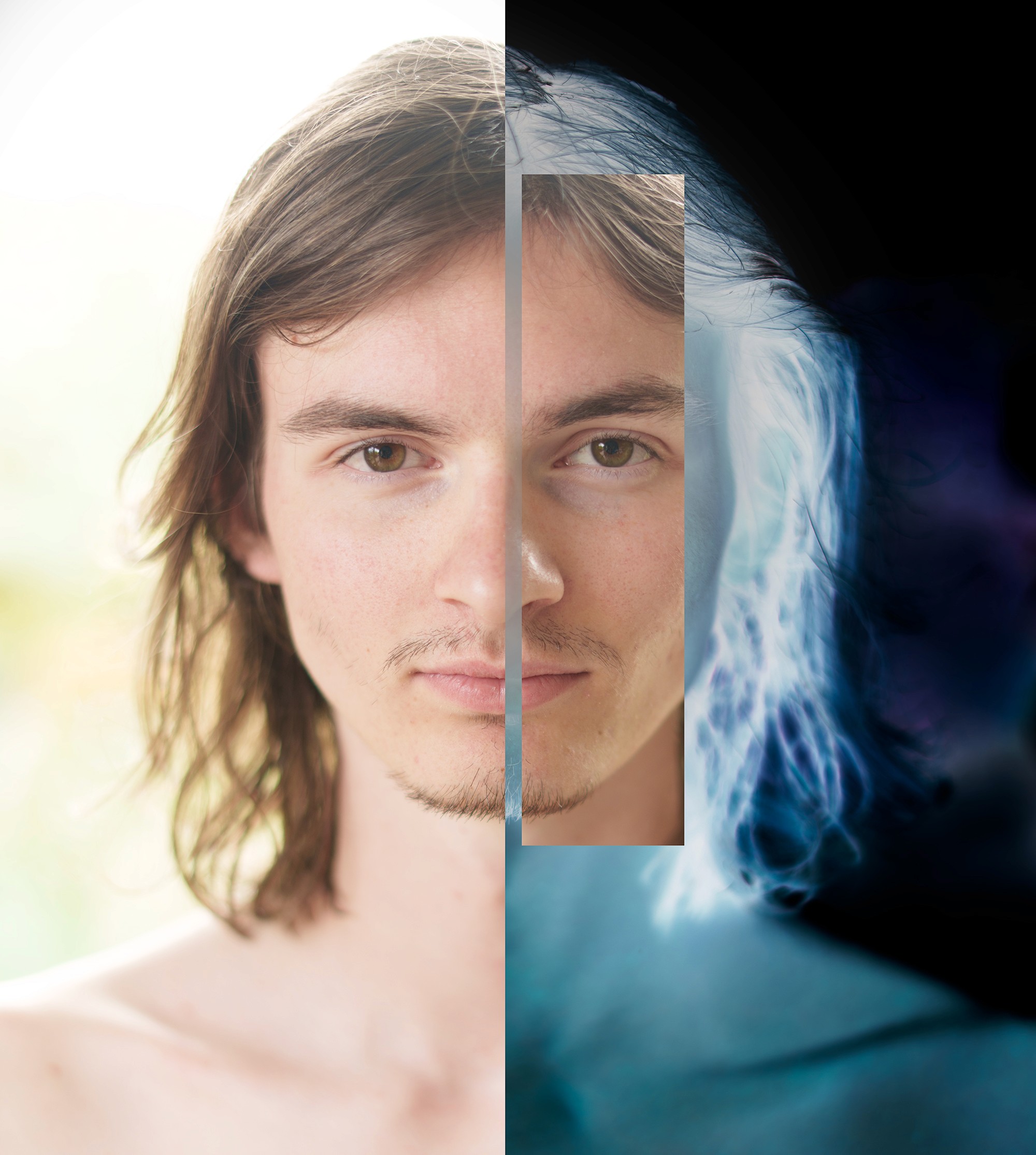 Portrait homme destructuré photo-thérapie