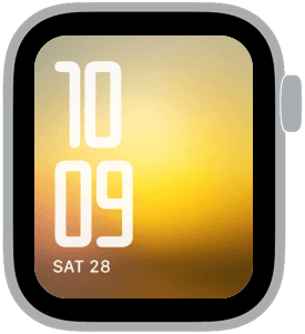 butter glow Apple Watch face preview 3 featuring gradient, summer, and spring.