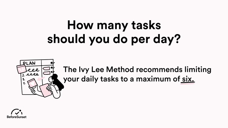 how many tasks should you do per day