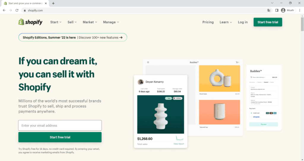 shopify, e-ticaret altyapı, satış, pazarlama