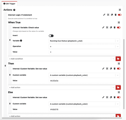 Custom Variables & Triggers Example - Companion Dashboard