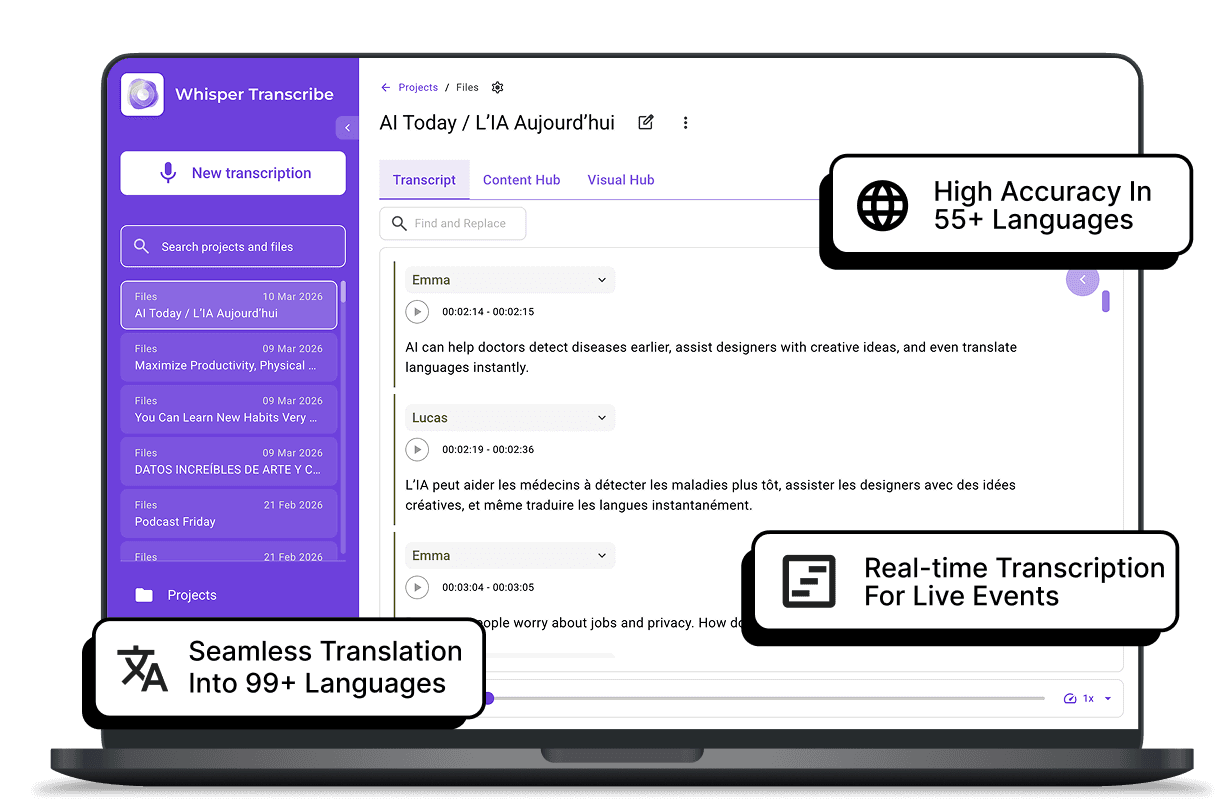 Transcribing podcasts or YouTube videos