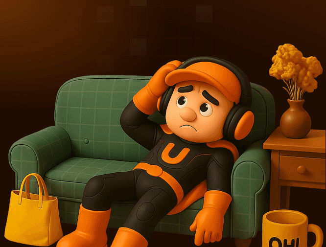 Mascot in confusion and tired about User Personas