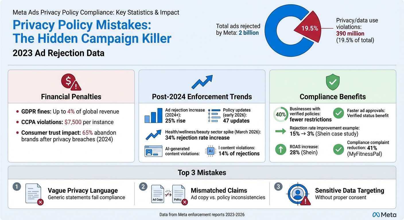 Meta Ads Privacy Policy Compliance Statistics and Impact 2023-2026
