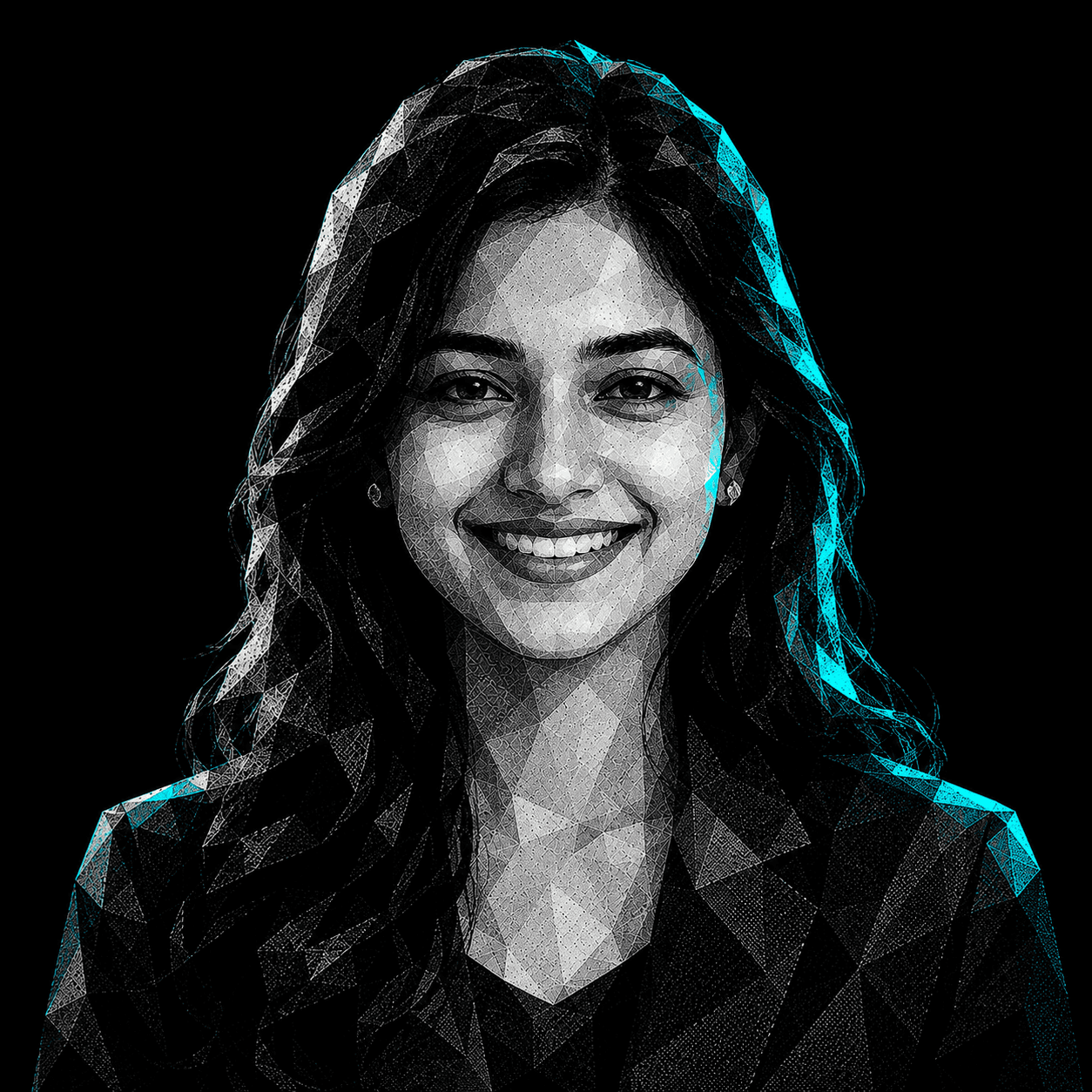 woman smiling wearing denim jacket
