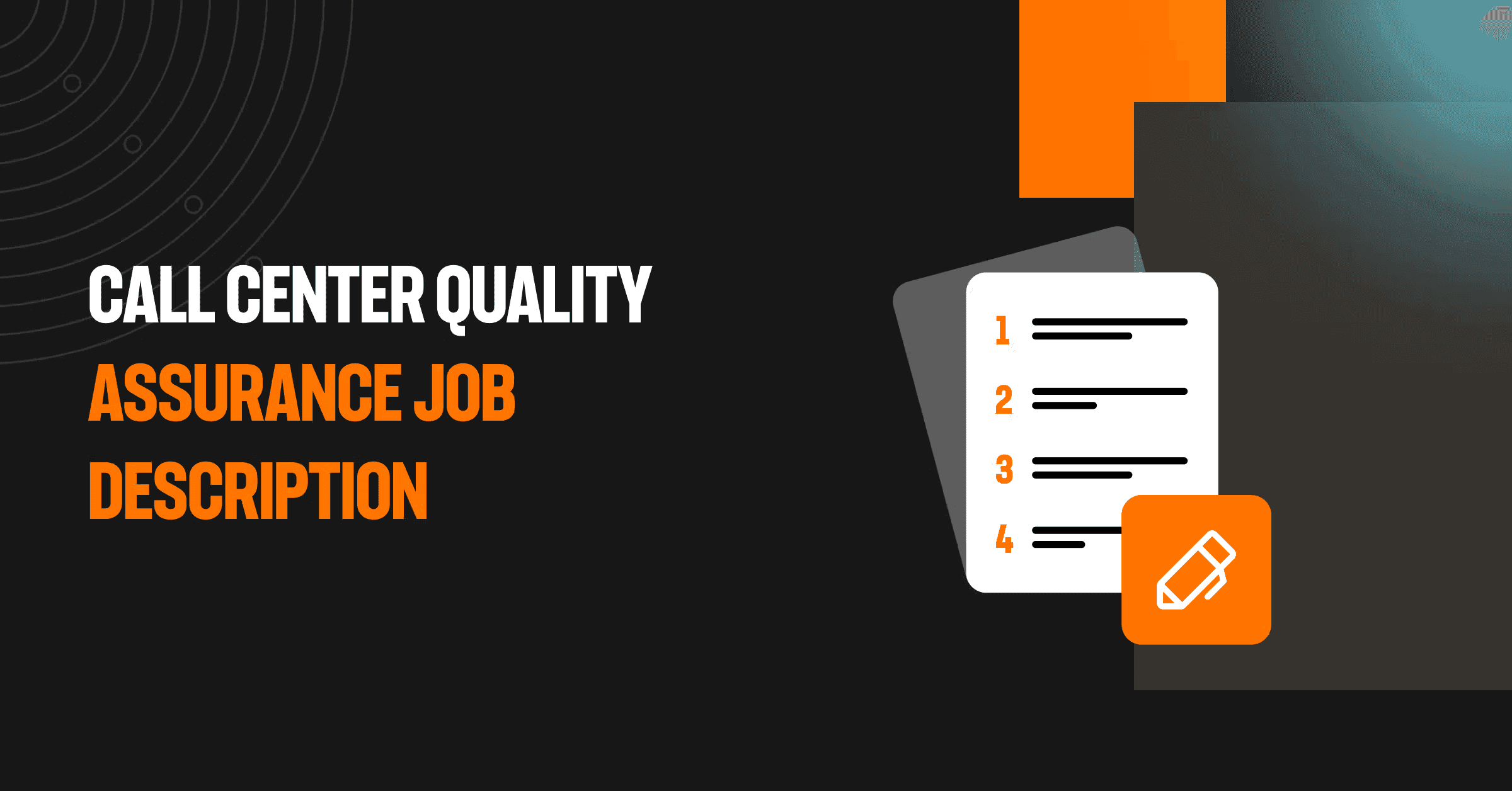Call center quality assurance job description