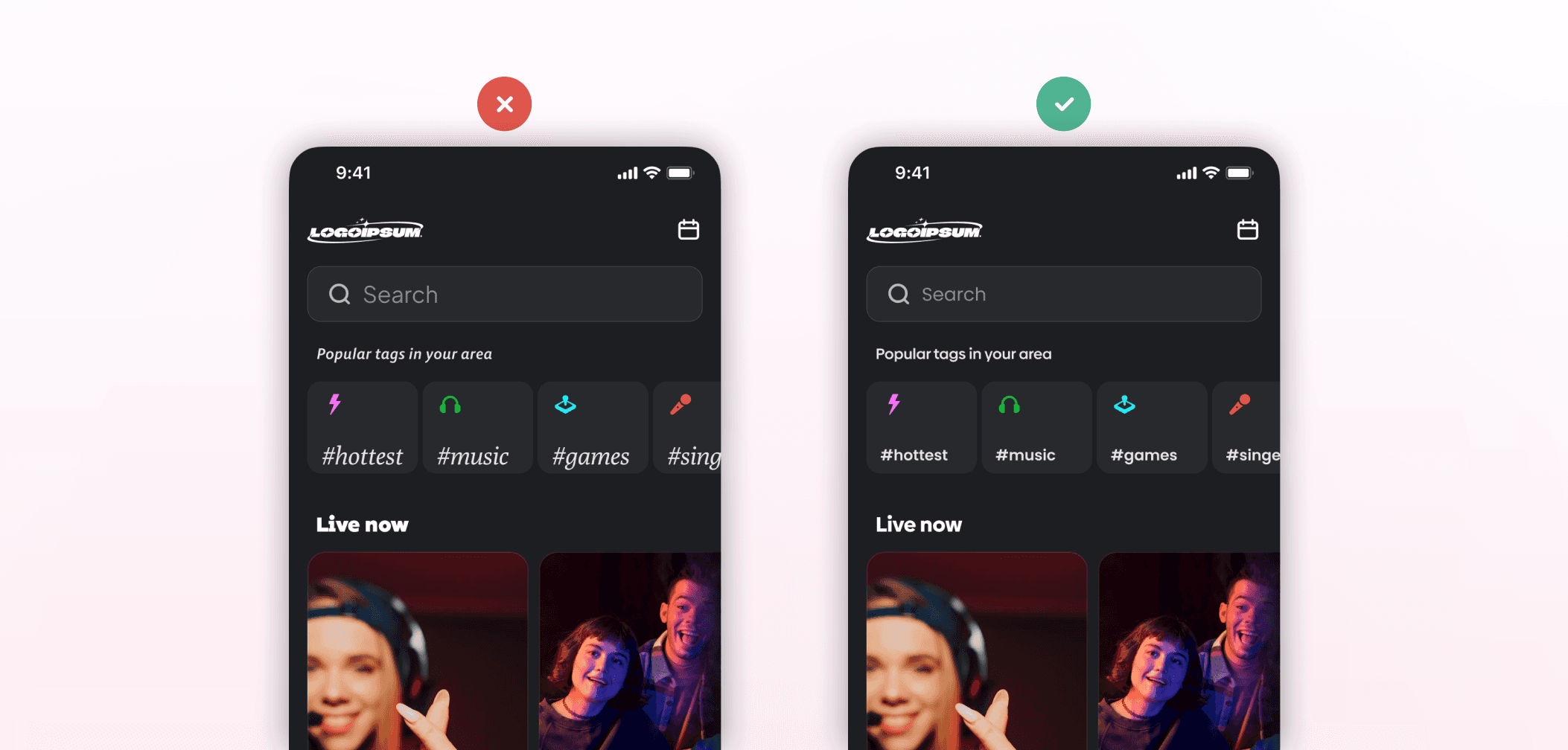 Difference between using too many fonts at once and limiting 4 text styles per screen.