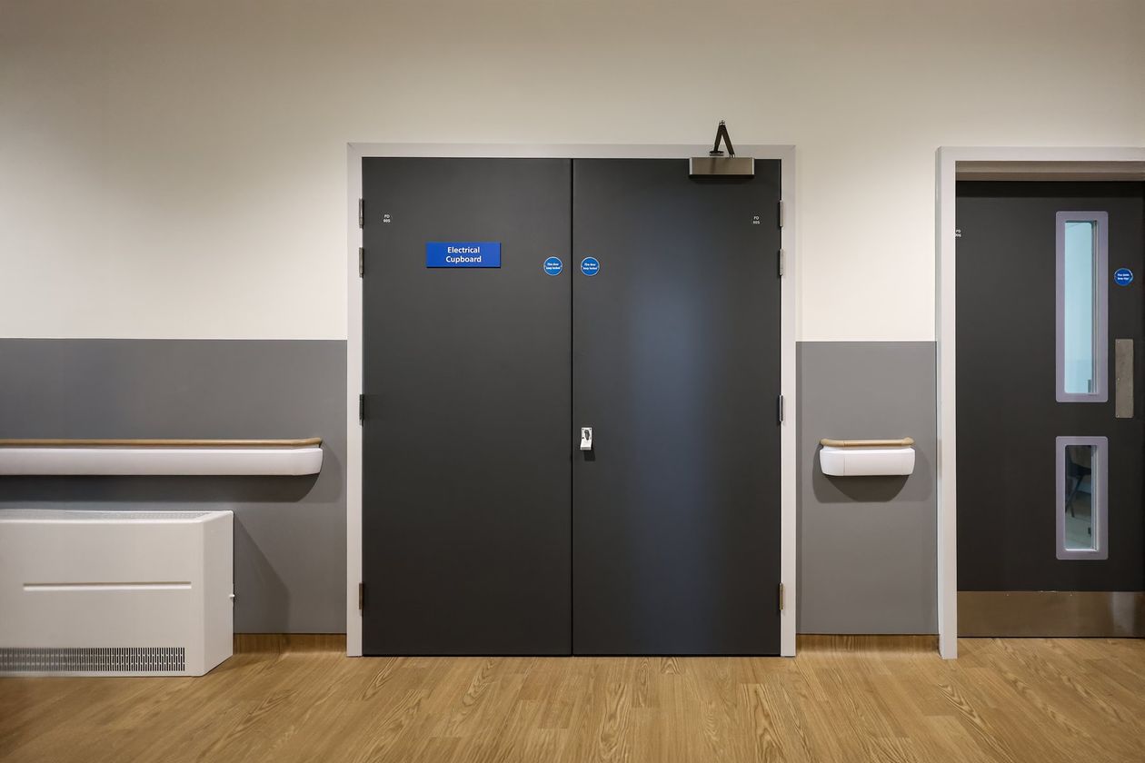 fire rated doorset titanium finish