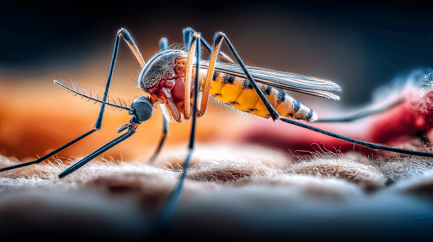 Close-up of a mosquito – pest targeted in professional pest control services